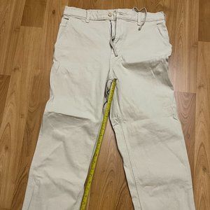 Uniqlo Work Pants Cargo Off-White Cream Size Medium